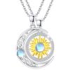 REDSUN Yin Yang, collana in argento Sterling con sole e luna, ciondolo a forma di elefante per coppia, collana BFF, 2 pezzi, gioielli regalo per donna e uomo, Argento sterling
