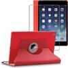 ebestStar - Cover per iPad Mini 1/2/3 Apple, Custodia Protezione Rotazione 360, Pelle PU, Rosso + Vetro Temperato