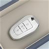 ontto Custodia per Chiave Auto, Adatta per Peugeot 308 408 508 2008 3008 4008 5008 Citroen C4L C6 C3-XR Picasso DS3 DS4 TPU Silicone Custodia Portachiavi Argento Bianco