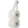 TIGER Urban Portarotolo di Riserva, Acciaio Inox, Gomma in Silicone, Bianco, 5 x 38 x2,9 cm