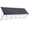 Relaxdays Tenda da Sole Bracci Estensibili, 120 x 400 cm, Parasole a Caduta, Avvolgibile, Protezione UV, Antracite