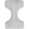 MB HOME ITALY Cuscino Posturale per Ginocchia e Gambe con Fibre Bamboo, Cuscino in Poliuretano per Allineamento Spinale, Ideale in Gravidanza e per Mal di Schiena, Sfoderabile, Made in Italy, 30x23x12cm