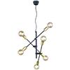 Trio Leuchten Lampada a sospensione, metallo, E27, 1 W, Nero Opaco, 54.5 x 54.5 x 150 cm