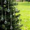 DAHI 14 pezzi Set di Decorazioni per Albero di Natale a Forma di Gocce di Ghiaccio, in Vetro, da Appendere (20 x 80 mm)