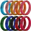 Belle Vous Filo per Bigiotteria Artistic Wire (10pz) - 10 Filo Metallico per Bigiotteria Wire da 5m - Calibro 10 - Filo per Gioielli, Artigianato, Perline e Modellismo - Filo di Alluminio Modellabile