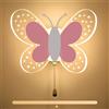 ANKBOY Lampada da Parete a LED per Cameretta dei Bambini, 16W Lampada a Muro con Interruttore, Effetto Stella Illuminazione a Parete per Camera da Letto, 3 Temperature di Colore Regolabili, Rosa