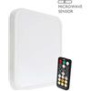 V-TAC PLAFONIERA QUADRATA 18W NATURALE IP44 SENSORE MICROONDA CREPUSCOLARE E TELECOMAN VT-8618SW-SQ-LED76661