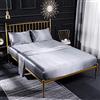 Loussiesd Set di Lenzuola in Raso Liscio Setoso per Letto Singolo, Biancheria da Letto Tinta Unita Grigio, Con Tasca Profonda, Morbido, Leggero, Splendido