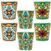 Generico Set 6 Tazzine Caffe Particolari - Realizzate In Porcellana - Adatto Alla Lavastoviglie e Microonde - Multicolore e Moderne - 6cm x 6cm - Tazzine Caffe Moderne - Idea Regalo - Tazzine Caffe Colorate