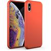 N NEWTOP Custodia Cover Compatibile per iPhone XS Max, Ori Case Guscio TPU Silicone Semi Rigido Colori Microfibra Interna Morbida (Arancione)