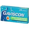 Gaviscon 24 Compresse Compresse Masticabili Menta 250mg + 133,5mg