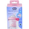 Chicco NaturalFeeling Biberon in Vetro Flusso Lento 0m+ Rosa 150 ml