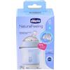 Chicco NaturalFeeling Biberon in Vetro Flusso Lento 0m+ Azzurro 150 ml