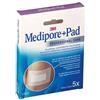 Medipore+Pad Medicazione adesiva con Tampone Assorbente 5x7,2cm 5 Pezzi