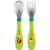 Chicco Set Posatine Acciaio 18m+ Verde