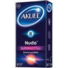 Akuel Nudo Profilattico Super Sottile 8 Pezzi