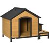 Grande Kennel Recinto cani esterno: Gabbia Canile Box per cani da esterno  con Copertura Tettoia Impermeabile Protezione UV per Campeggio - con Pali  in