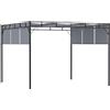VivaGarden Pergola da Giardino 3x3m in Acciaio con Tettuccio Scorrevole e 8 Picchetti Inclusi