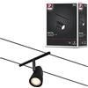 Paulmann Funsytem Cup 94470 - Faretto singolo max. 10 W, nero opaco, cromato e plastica, guida in metallo GU5,3