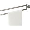TIGER Boston Portasciugamani a 2 Bracci, Acciaio Inox Spazzolato, 5 x 9,5 x 51 cm