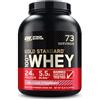 Optimum Nutrition Gold Standard 100% Whey Proteine in polvere per lo Sviluppo e il Recupero Muscolare con Glutammina e Aminoacidi BCAA Naturali, Gusto Delizioso alla Fragola, 76 Dosi, 2,28 kg