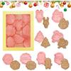 Viilich Formine per Biscotti Natalizi,8 Pezzi Tagliabiscotti Natale Formine, Stampi Biscotti Natalizi Plastica, Stampo 3D di pan di, Per Decorare Biscotto Dolci Torta