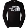 The North Face - Felpa con girocollo - M Standard Crew TNF Black per Uomo in Cotone - Taglia S,M - Nero