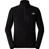 The North Face - Pile con zip 1/4 - M Glacier Pro 1/4 Zip - Eu Tnf Black/Tnf Black per Uomo - Taglia S - Nero