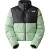 The North Face - Piumino corto idrorepellente - W Cropped Saikuru Misty Sage/TNF Black per Donne in Pelle - Taglia XS,S,M,L,XL - Verde