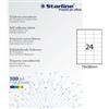 STARLINE Etichette adesive - in carta - permanenti - 70 x 36 mm - 24 et-fg - 100 fogli - bianco - Starline (unità vendita 1 pz.)