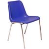 Unisit Seduta attesa Esse ESC - senza braccioli - PPL-acciaio - blu - Unisit (unità vendita 1 pz.)