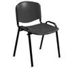 Unisit Seduta attesa Dado D5PS - senza braccioli - PPL - nero - Unisit (unità vendita 1 pz.)