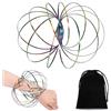 SEMINISMAR Giocattoli di Anelli di Flusso,Magico della Molla del Braccio,3D Giocattolo a Molla Multisensoriale,Magia Flusso Anello,Braccialetto Magico 3D Arcobaleno Primavera Metallo,per Tutte Le età