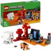 LEGO Minecraft Agguato nel Portale del Nether - Giocattolo da Costruire con Figure di Mob Inclusi un Guerriero Orco, un Ghast e 2 Cubi di Magma - Regalo per Gamer, Bambini e Bambine da 8 Anni - 21255