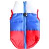 FANSU Impermeabile Cappotto Cane, Vestiti per Cani Cappottino Cane per Cani di Piccola Taglia/Media Taglia (S,Bianco Blu Rosso)