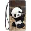 Choeeu ChoosEU Cover per Samsung Galaxy A50 / A30S Custodia in Pelle Portafoglio Silicone Flip Case Elegante Disegni Antiurto Protettiva per Ragazze Donne Cover a Libro Magnetica con Stand - Panda
