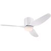 Westinghouse Ventilatore da soffitto per interni bianco da 117 cm Westinghouse Lighting Carla con luce e telecomando, fissaggio con luce LED dimmerabile con vetro smerigliato opale