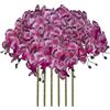 FagusHome Fiori artificiali di Phalaenopsis da 81,9 cm, 6 pezzi, fiori di orchidea artificiali, piante a stelo per la decorazione della casa (rosa piebald)