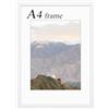RUN HELIX Cornice Portafoto A4 - 21 x 29,7 cm, in legno massello, supporto da parete in legno, ideale per conservare ricordi preziosi (bianco)