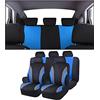JNNJ 9 Pezzi Coprisedile Auto, Set Di Coprisedili E Copri Poggiatesta per Sedili Anteriori Auto, Coprisedili Anteriori E Posteriori Con Poggiatesta, Sedile Interno Universale Accessorio(Blu)