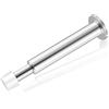 KOLAKO Fermaporta da parete, lungo in acciaio inox e gomma, resistente, moderno, regolabile, per battiscopa, argento spazzolato