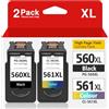 Inkwood 560 561 Cartucce PG 560 XL Nero e CL 561 XL Compatibile con Canon Cartucce 560 561, per Canon Pixma TS5350, TS5351, TS5352, TS 5350, TS 5351, TS 5352, TS7450, TS7451