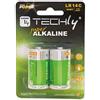 Techly 307049 Blister 2 Batterie High Power Mezza Torcia C Alcaline LR14 1,5V