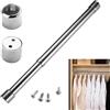 Bavooty Asta Appendiabiti Regolabile Per Armadio 31-51 Cm, Estensibile in Acciaio Inox, Allungabile, Bastone Armadio