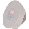 TFA Dostmann 60.2019.02 - Sveglia luminosa con alba, radio FM, 6 suoni, funzione snooze, bianco, plastica, 170 mm
