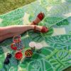 Talking Tables Tappeto da Esterno Impermeabile Verde Foglia di Palma Tropicale | Tappetino in plastica Leggero e Antiscivolo con Motivo a Foglie Giungla | per Giardino, Patio, Piano di calpestio, Bagno, utilità
