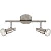 Briloner Leuchten 2991-022B Applique/Plafoniera con Faretti, Metallo/Nickel Satinato, 3 watts, led