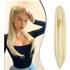 Dcbaboo Posticci per Capelli Coda di Cavallo Extension Capelli Lisci Lunghi Coda Capelli Extension con Pinza 50cm Coda Finta per Capelli Sintetici Dritti Naturali Ponytail, Biondo candido