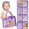 hahaland Busy Board Montessori Bambina, Pannello Sensoriale Valigetta Interattiva di Feltro, Gioco Viaggio Educativo Regalo Bimba 2 3 4 Anni Femmina