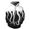 NOBRAND Octopus Tentacles - Felpa con cappuccio da uomo e donna, Nero e bianco, S